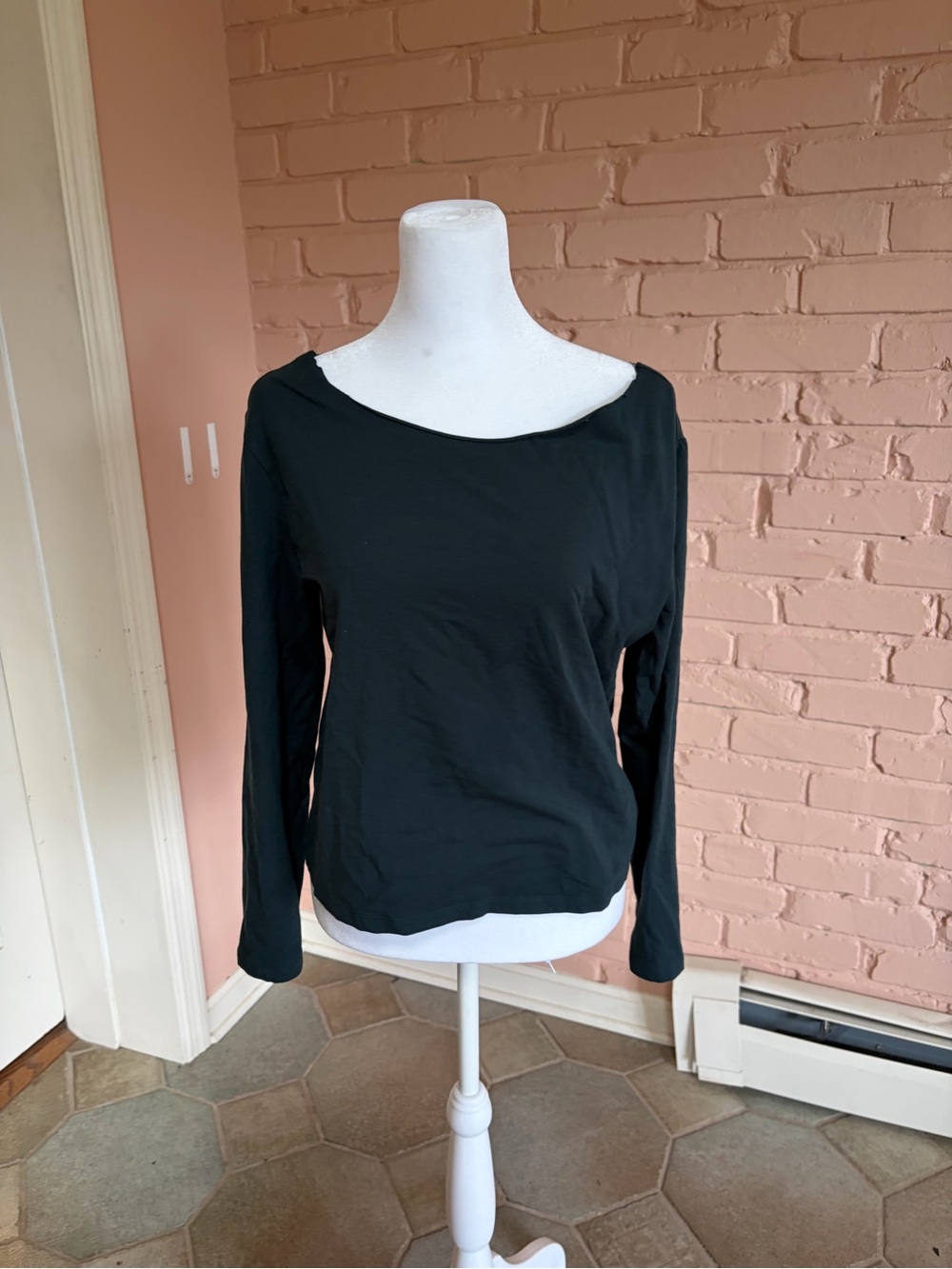 Athleta dark green Long-Sleeve Boatneck Top